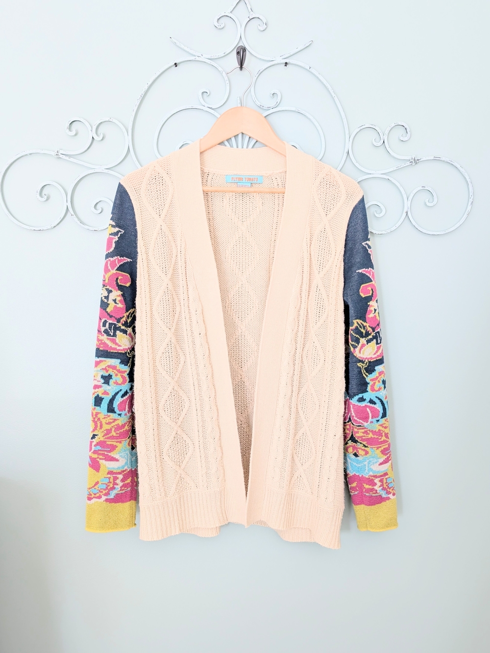Flying Tomato Open Front Cardigan